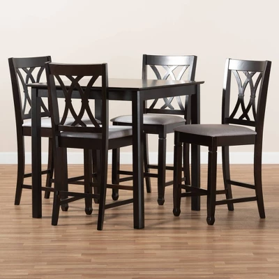 Reneau Espresso Wood Pub Set - Baxton Studio - Image 3