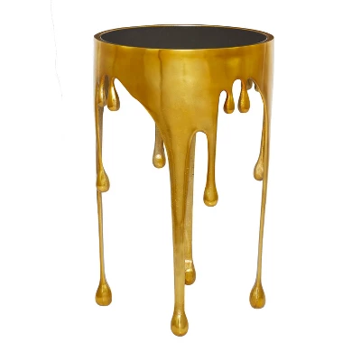 Contemporary Aluminum Melting Accent Table - Olivia & May - Image 5