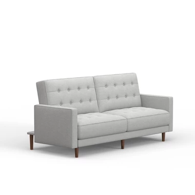 Glenwillow Home 81.5" Mies Upholstered Square Arm Convertible Sleeper Sofa In MCM Vintage Design - Image 2