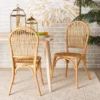 2pc Wina Rattan Dining Chair Set Natural/Brown - Bali & Pari