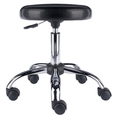 Clark Adjustable Height Swivel Bar Stool With Cushion Black - Winsome - Image 3