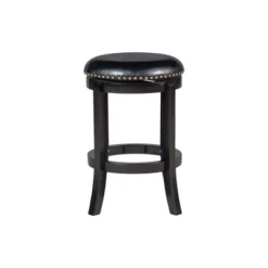 Cordova Swivel 24" Counter Height Barstool Hardwood/Black - Boraam