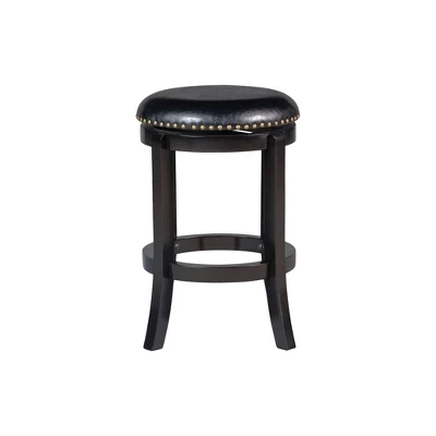 Cordova Swivel 24" Counter Height Barstool Hardwood/Black - Boraam