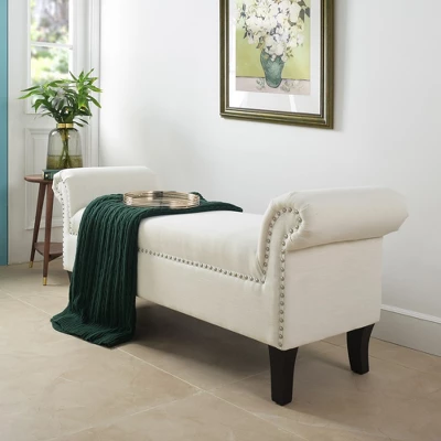 Jennifer Taylor Home Kathy Roll Arm Entryway Accent Bench - Image 10