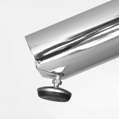 Eileen 43.3 Inch Contemporary Round Dining Table With Clear Tempered Transparent Glass Tabletop And Pedestal Legs-The Pop Maison - Image 3