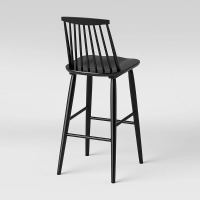 Harwich High Back Windsor Barstool Black - Threshold™ - Image 3