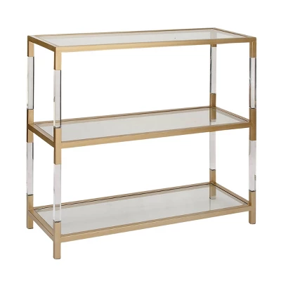 Metal And Acrylic Console Table Gold - Olivia & May - Image 2