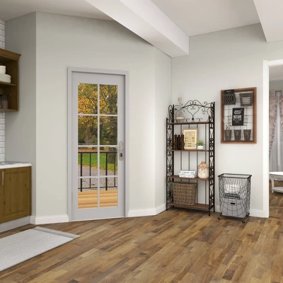 Square Industrial Metal Storage Cart Black CosmoLiving By Cosmopolitan - Image 14