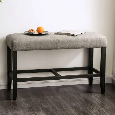 Norelo Upholstered Counter Height Bench Light Gray - HOMES: Inside + Out